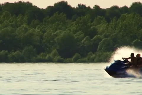 Water motorcycle Stock Footage 10682389