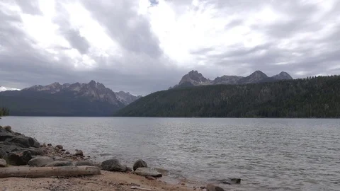 Water Mountains Sky Timelapse Stock Footage 95821041