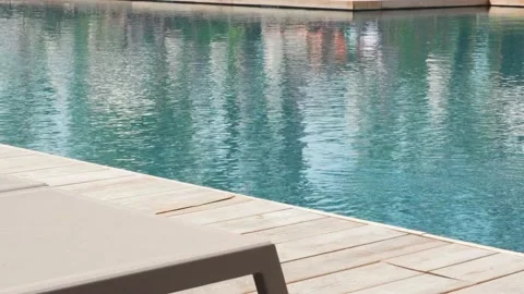 Water movement in the pool at the resort 库存影片 138444907