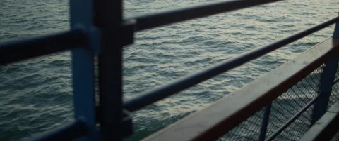 Water movement while sailing on a ferry boat Stock Footage 207832353