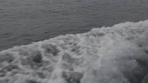 Water moving next to a boat Video stock 106593280