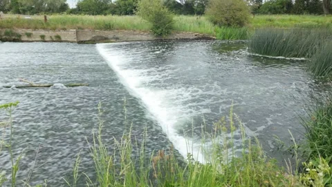 Water Newton, Down stream of the flow Stock Footage 336320829