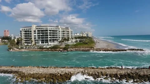 Water next to the ocean Stock Footage 155458621