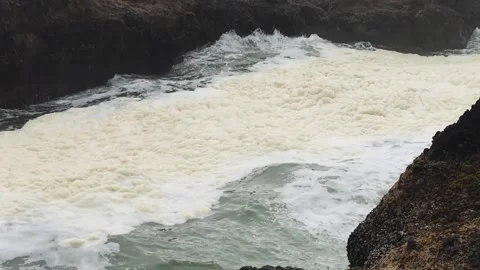 Water next to the ocean Video stock 156015302