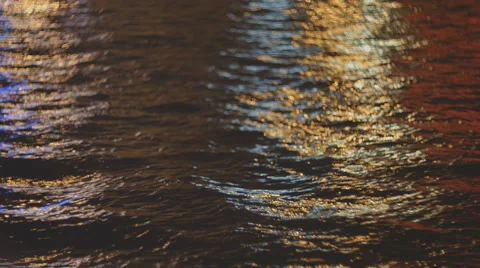 Water in the night Stock Footage 55123841