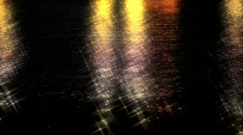 Water night lights reflection, filter Stock Footage 866237