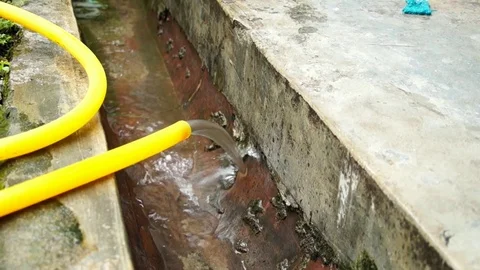 Water non-stops flow out. Stock Footage 111564509