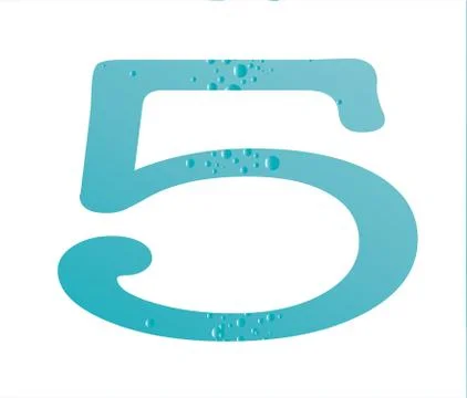 Water number 5 Stock Illustration
