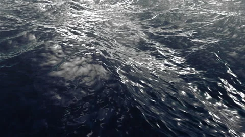 Water ocean background seamless looping slow motio. Stock Footage