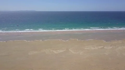 Water of ocean washing sands Stock Footage