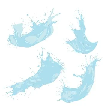 Water or liquid splash or drop icons set22 Stock Illustration