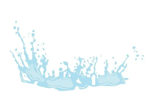 Water or oil splash vector icon with splashes Stock Illustration
