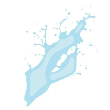 Water or oil splash vector icon with splashes and holes Stock Illustration