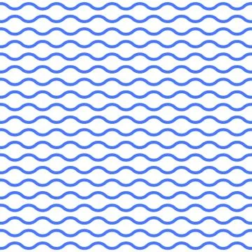 Water or Wave pattern. Seamless water texture. Wavy lines background. Vector Stock Illustration