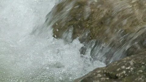 Water over Rock Stock Footage 840820
