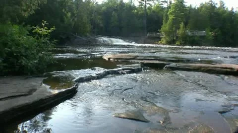 Water over Rocks Stock Footage 21281110