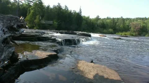 Water over Rocks Stock Footage 21281146