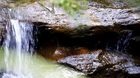 Water Over Rocks Stock Footage 74642491