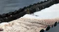 Water overflowing on treatment plant HD Footage