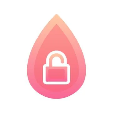 Water padlock gradient logo design template icon Stock Illustration