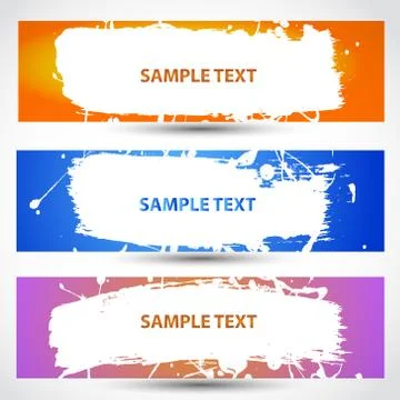 Water paint banner Stock Illustration