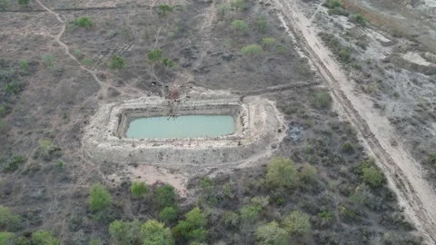 Water pan drone shot Video stock 290834639