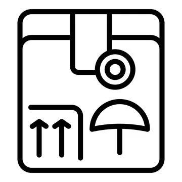 Water parcel icon outline vector. Office company イラスト素材