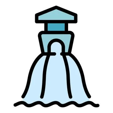 Water park icon vector flat Ilustración de archivo