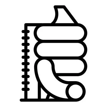 Water park loop icon, outline style 스톡 일러스트