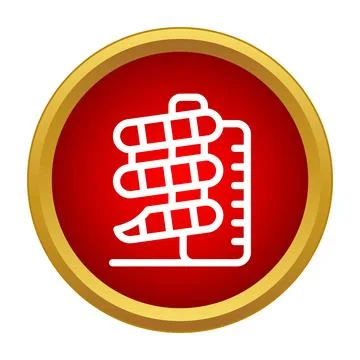 Water park slide outline button icon design Stock Illustration