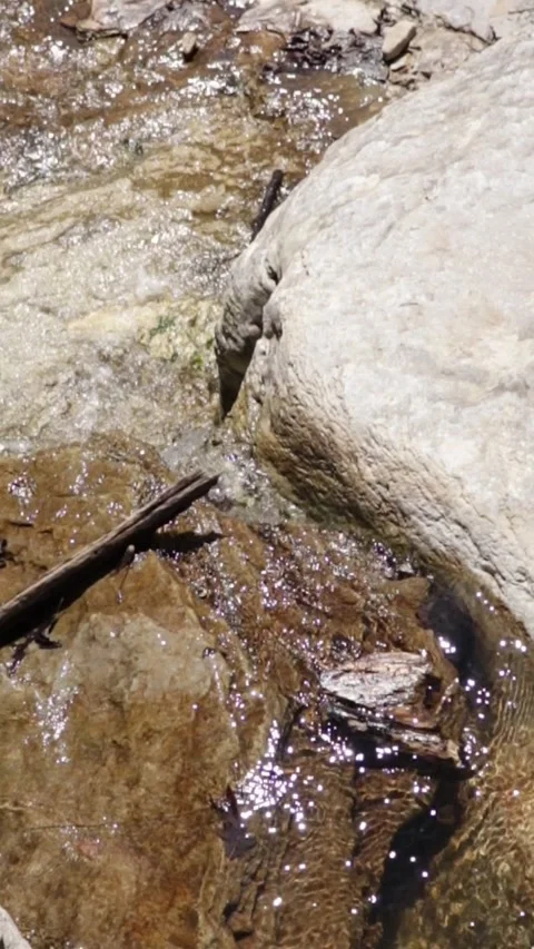 Water Passing through Rock Stock Footage 306811171