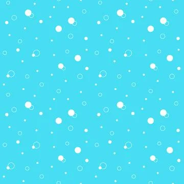 Water pattern, seamless sea background with bubbles, azure. Stock Illustration