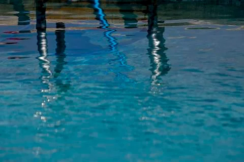 Water Patterns. Isolated.  Abstract reflexions in Swimming Pool. Stock Image. Stock Photos