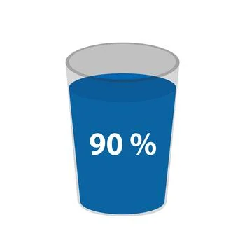 Water percent Stock Illustration