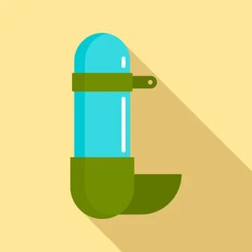 Water pet tool icon, flat style Stock Illustration