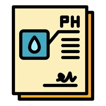 Water ph icon vector flat Ilustración de archivo