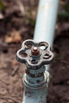 Water pipe and valve Stock Photos