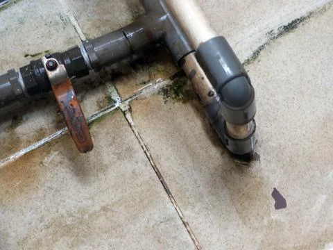 Water Pipe in the Backyard Stock Photos