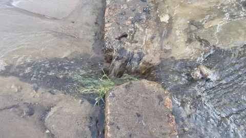 Water pipe breakthrough Stock Footage 95779966