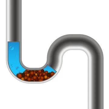 Water pipe clogged Stock Illustration