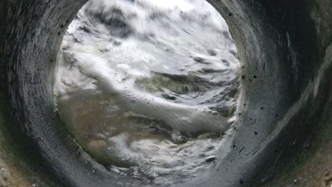 Water pipe connected to the sea Stock Footage 144816698