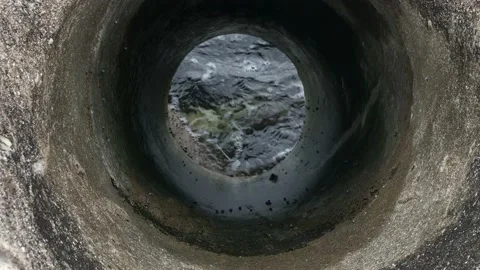Water pipe connected to the sea Stock Footage 144818412