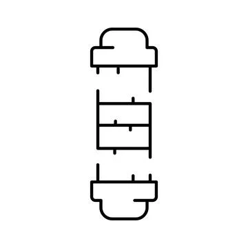 Water pipe connection fitting outline icon design Stock Illustration