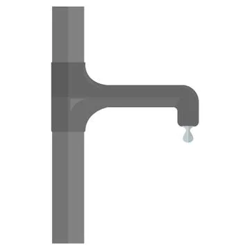 Water pipe with drop Stock Illustration