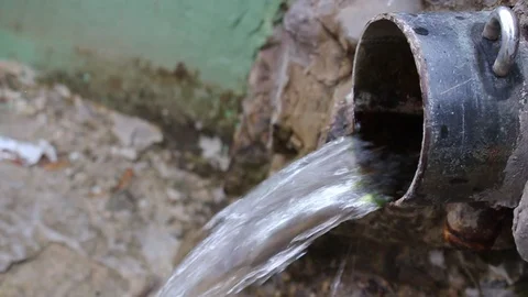 Water from pipe Stock Footage 103372363