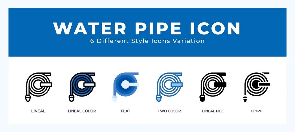 Water pipe icon in different style vector illustration. Stock-Illustration