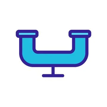 Water pipe icon vector. Isolated contour symbol illustration Иллюстрация