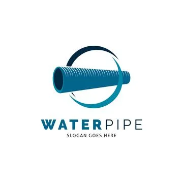 Water Pipe Icon Vector Logo Template Illustration Design Stock Illustration