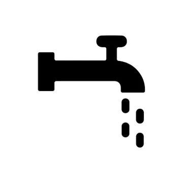 Water pipe icon on white backround eps 10 Stock Illustration