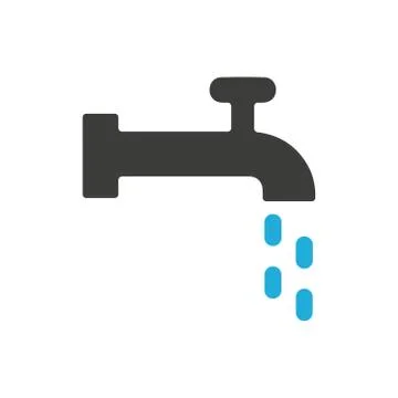 Water pipe icon on white backround eps 10 Stock Illustration
